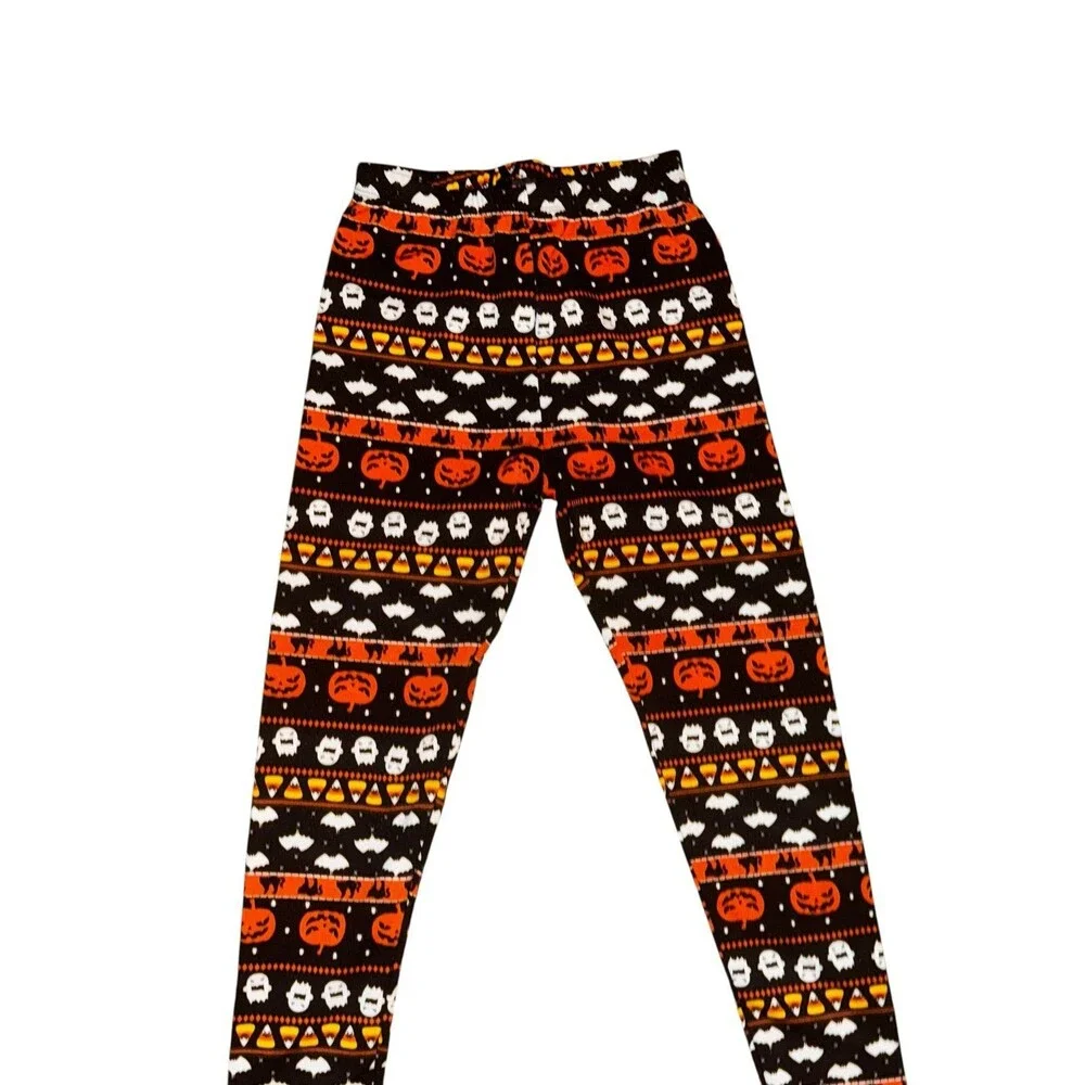 Poof girls Halloween fleece lined leggings medium 7/8